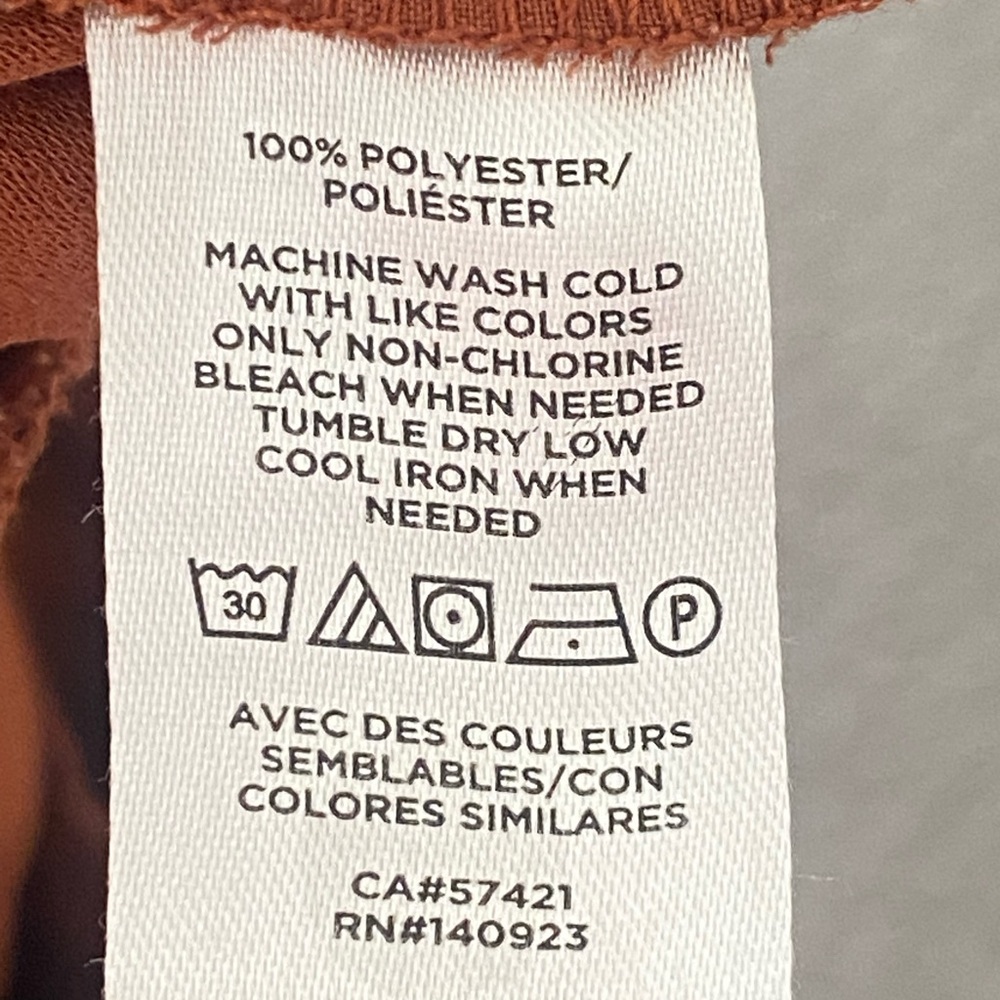 LOFT Drawstring Pants in Rust Brown - Picture 4 of 4